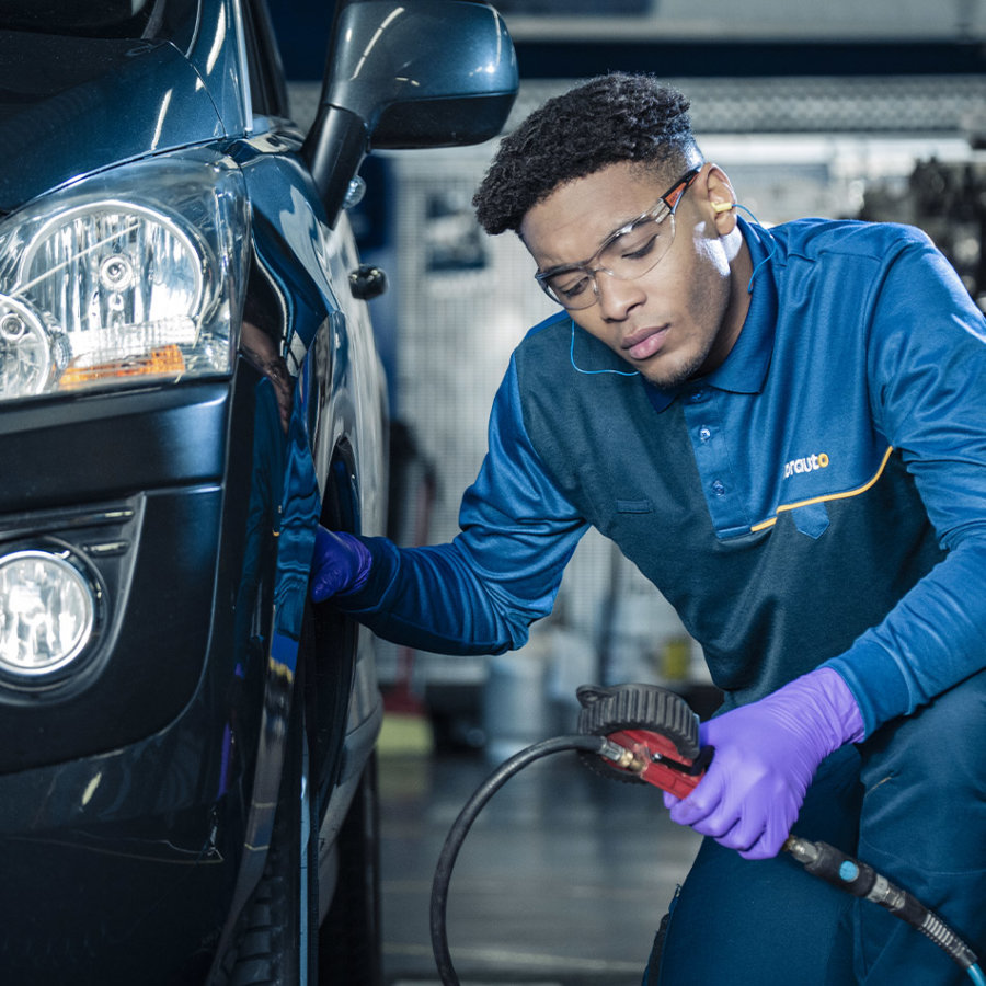 Gonflage à l'azote de 4 pneus