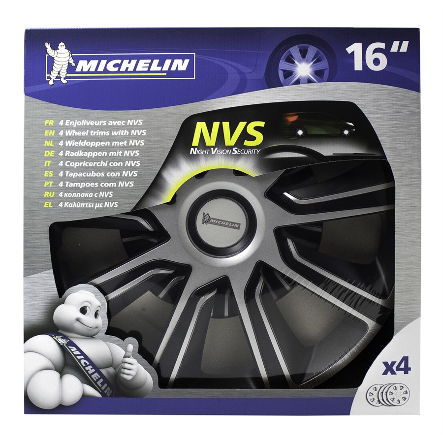 MICHELIN 4 Wieldoppen NVS 49 Tweekleurig 14 Inch - Slagvast En Reflecterend
