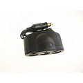 Triple prise allume-cigare raccord DIN 12V/24V 12 A HTC