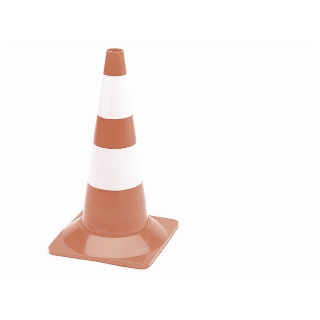 Cône De Signalisation Rouge Et Blanc 50 Cm De Hauteur