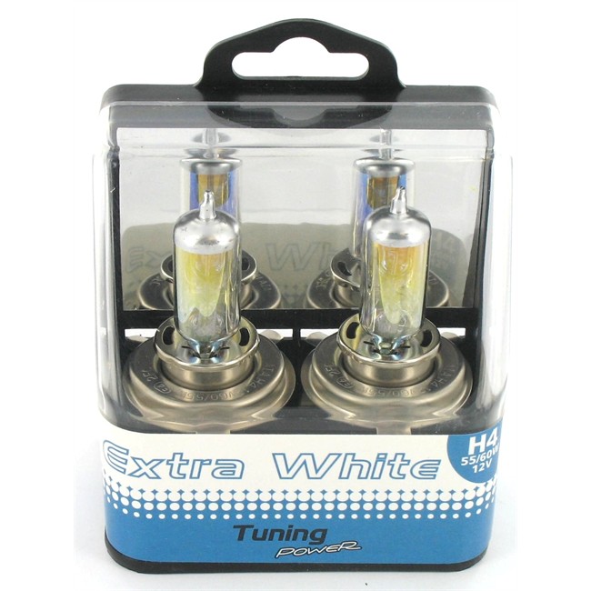 2 Ampoules Tuning Power H4 Extrawhite 55/60 W12 V