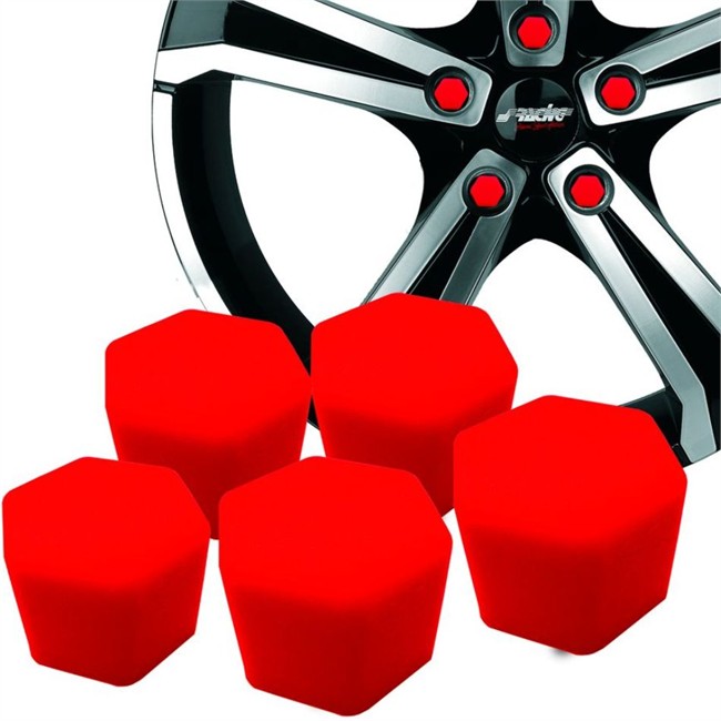 20 Couvres Boulons Silicone Rouge Sracing Diamètre 17