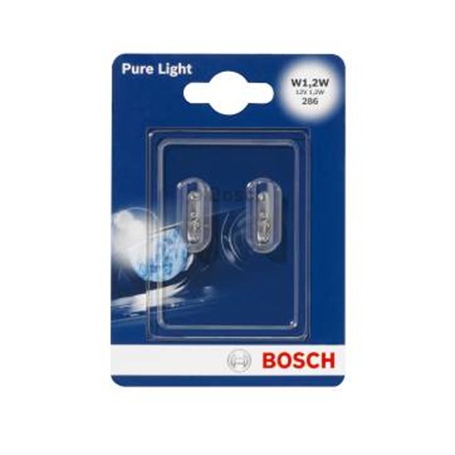 2 Ampoules Bosch W1,2w Pure Light 12 V