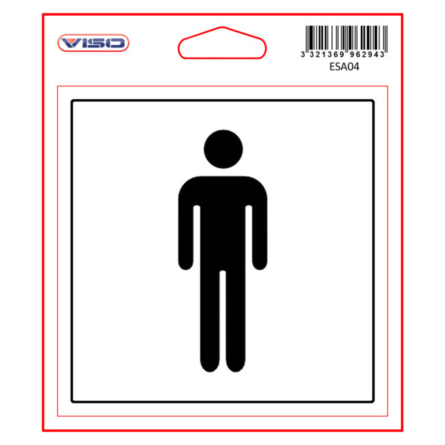 1 Sticker Autocollant Viso Toilettes Hommes