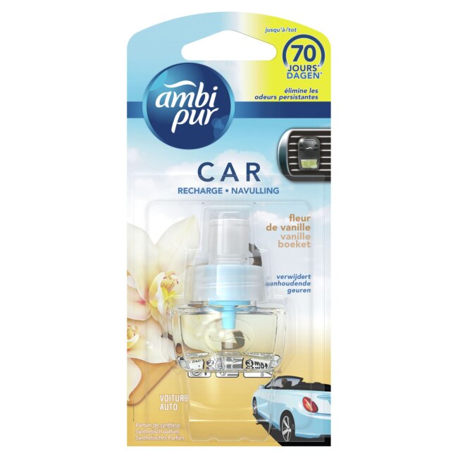 Recharge Désodorisant Voiture Ambipur Car Bouquet De Vanille