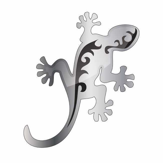 1 Décor Résine Autocollant 3d Gecko