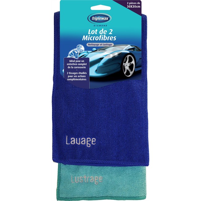 Lot De 2 Microfibres Triple Wax