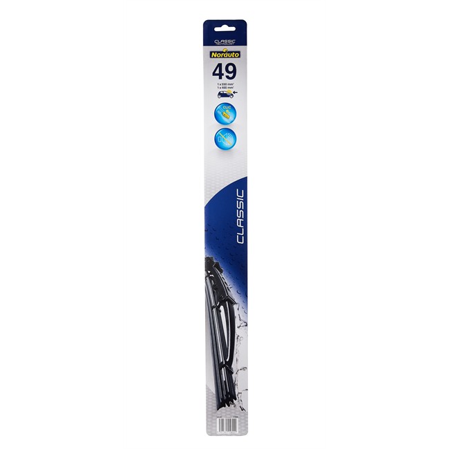 2 Balais D'essuie-glace Classic Norauto 49 550/400 Mm