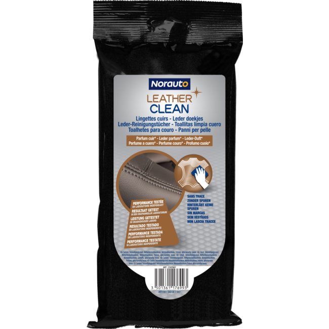 20 Lingettes Nettoyantes Cuirs Norauto