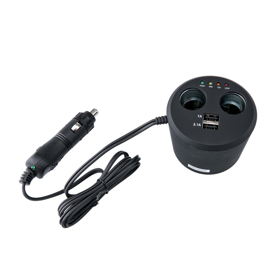 Double prise allume-cigare 2 ports USB NORAUTO 12V/24V 10 A : Norauto.fr