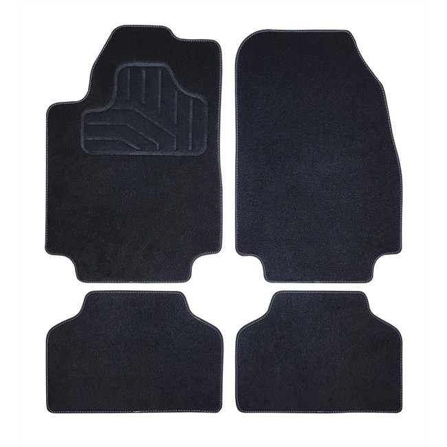Jeu Complet De Tapis De Voiture Universels Noirs Moquette Norauto