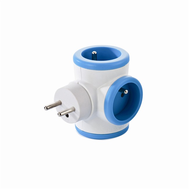 Bloc Prise Triplite 3 X 16 A Rotatif Bleu Watt&co