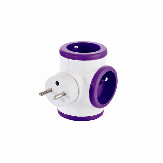 Bloc Prise Triplite 3 X 16 A Rotatif Violet Watt&co