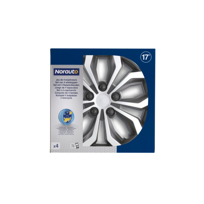 4 Enjoliveurs Coq Norauto 17 Pouces