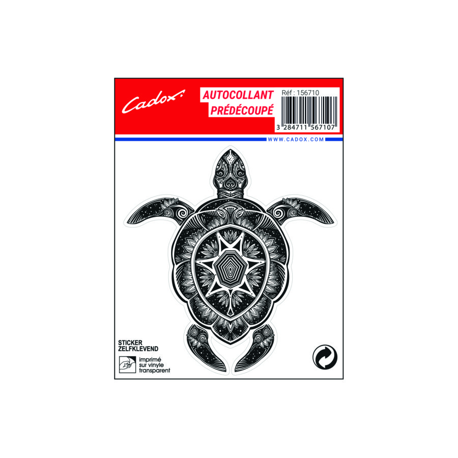 Autocollant Loup Tribal Noir - PVC Résistant - Pour Casque, Voiture, Mur - Taille Environ 15 Cm