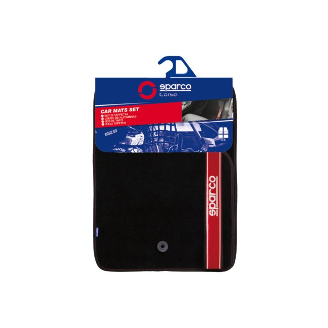 Jeu De Tapis Rouges/noirs Sparco