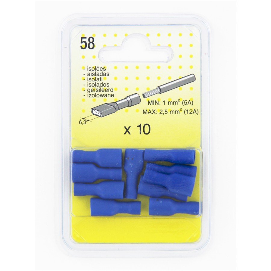 Lot De 10 Cosses Thermorétractables Bleues Isolées LEM Select – Parfaites Pour Les Raccordements électriques !