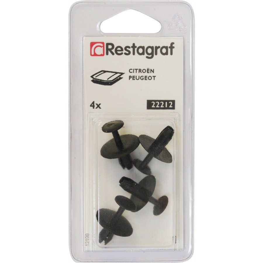 Rivets Plastique Multi-Usage Restagraf - Compatibles Hyundai Et Kia - Lot De 12 Pièces - Réf. 12713