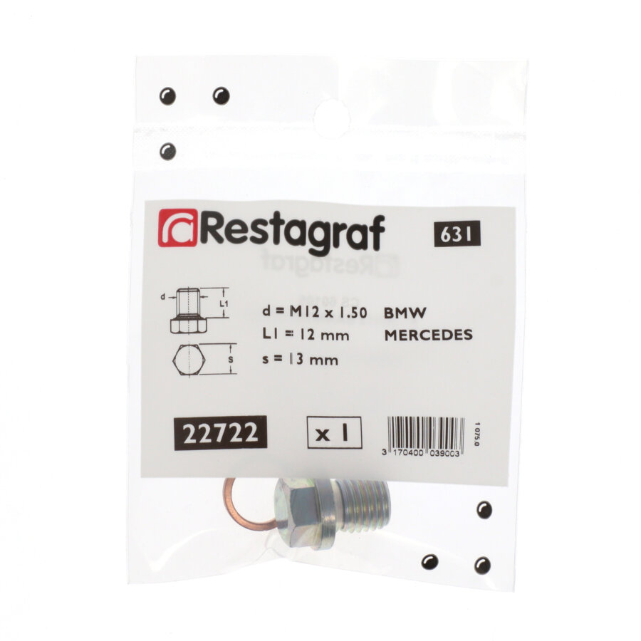 Restagraf Ölwanne Schraube Mit Dichtung - M14-1,5 X 10mm Für Kia Mazda