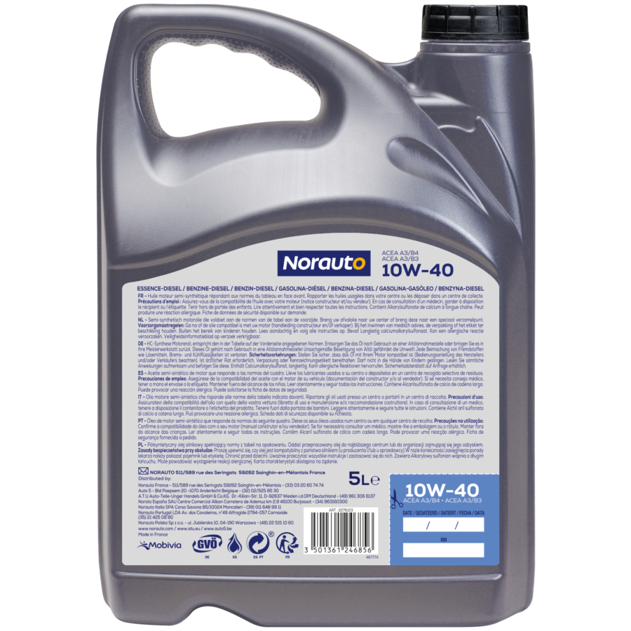 Huile moteur NORAUTO 10W40 5L Norauto.fr
