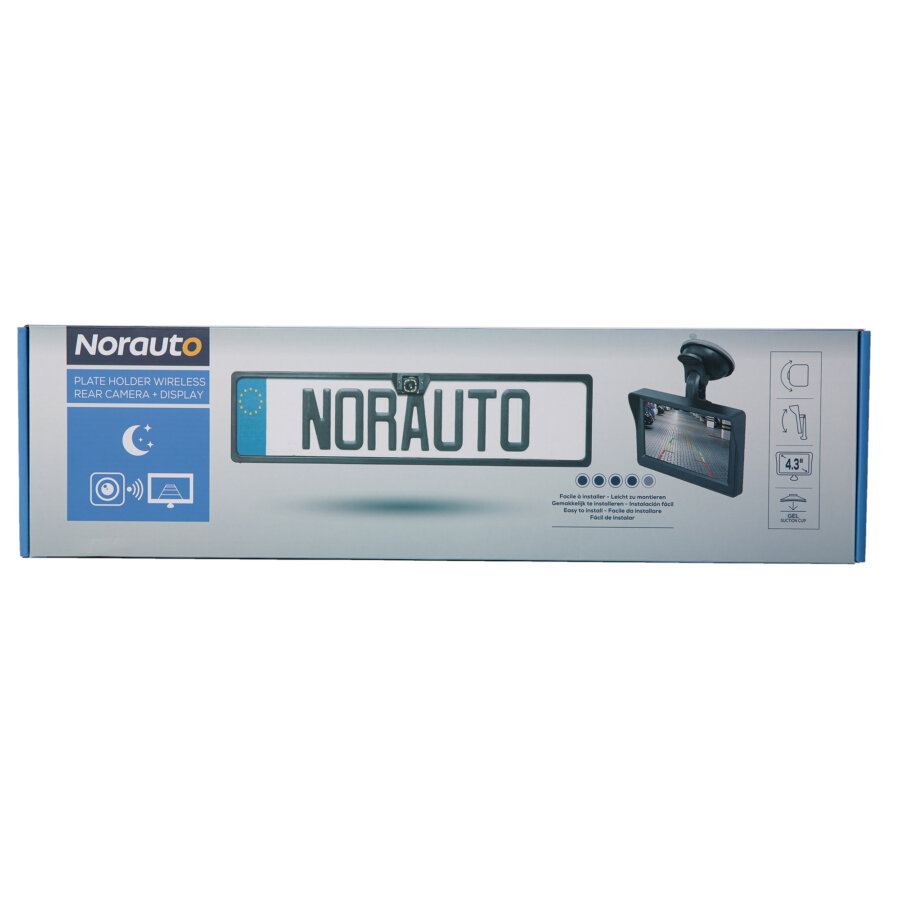 NORAUTO support de plaque d'immatriculation avec caméra de recul et