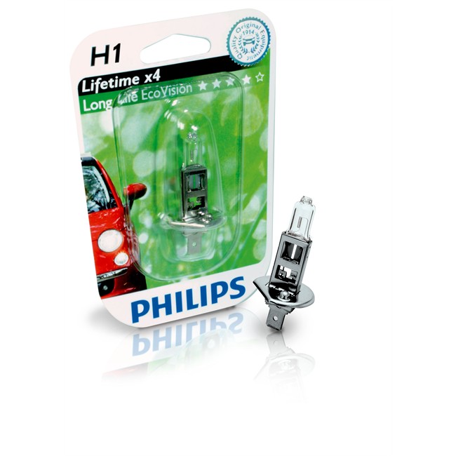 1 Ampoule Philips H1 Longlife Ecovision 35 W 12 V