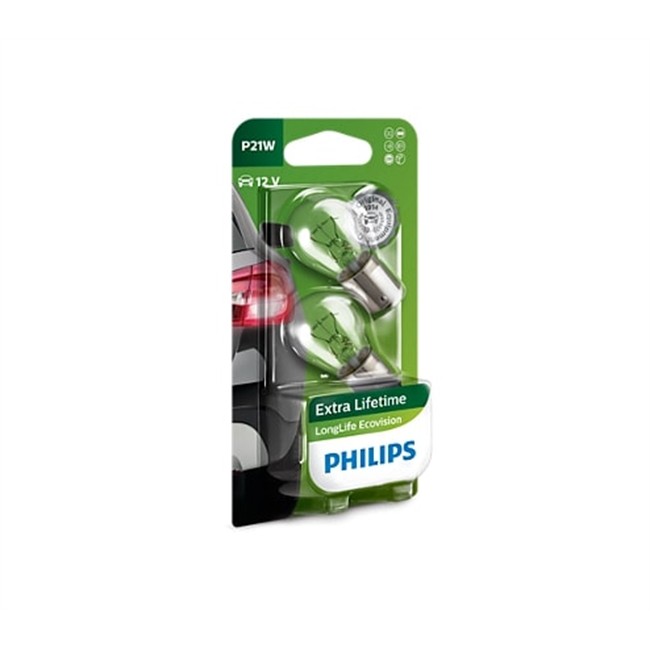 2 Ampoules Philips P21w Longlife Ecovision 12v