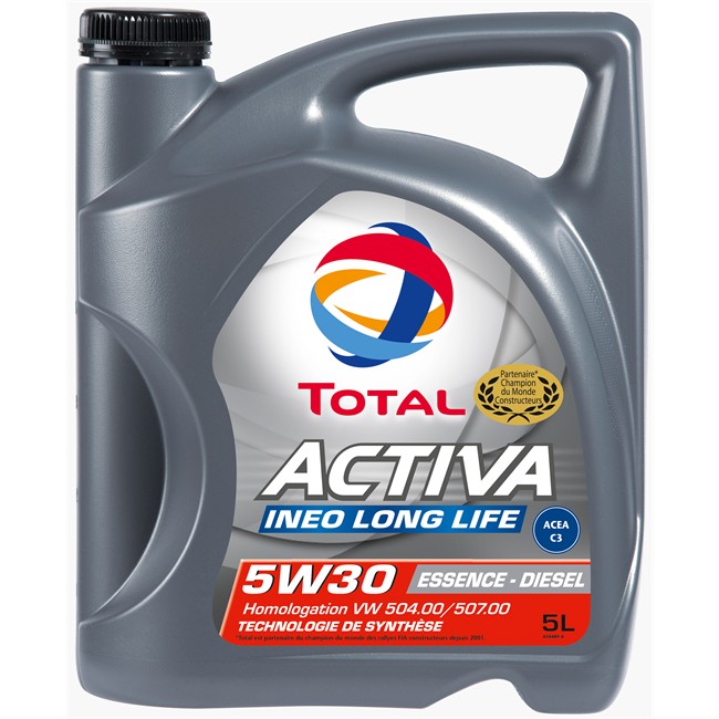 Huile Moteur Total Activa Ineo Long Life 5w30 Essence Et Diesel 5 L