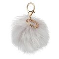 Porte-cl&eacute;s pompom gris NORAUTO
