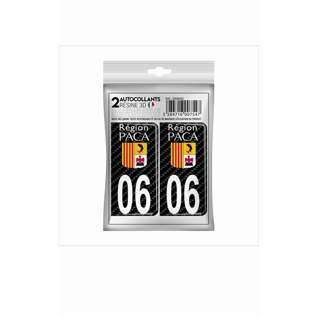 2 Stickers En 3d Effet Carbone Cadox Département Alpes-maritimes 06