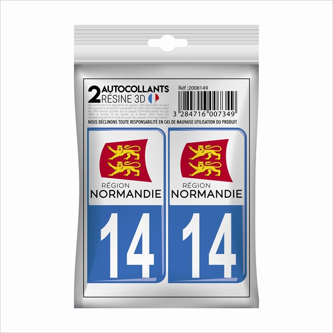 2 Stickers En 3d Cadox Département Calvados 14