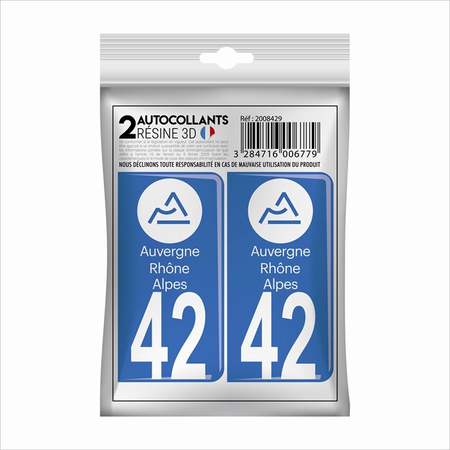 2 Stickers En 3d Cadox Département Loire 42