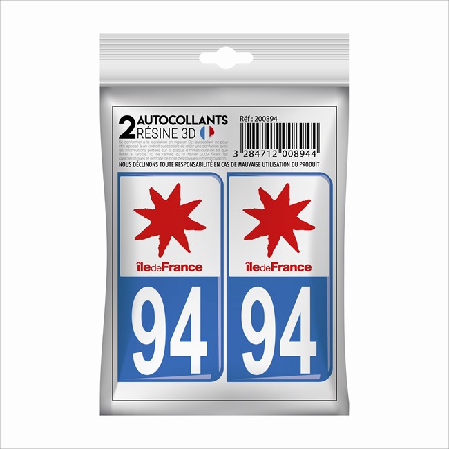 2 Stickers En 3d Cadox Département Val-de-marne 94