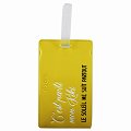 Porte &eacute;tiquette &agrave; bagages en relief ZIGOH jaune