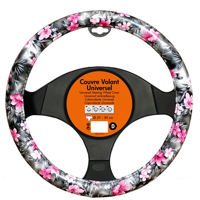 Couvre Volant Turbotech Rose Décor Fleuri