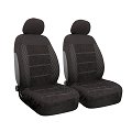 Jeu de housses universelles 2 si&egrave;ges avant voiture HVD Mahali noires