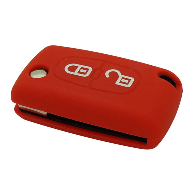 Coque Silicone Clé Voiture Rouge