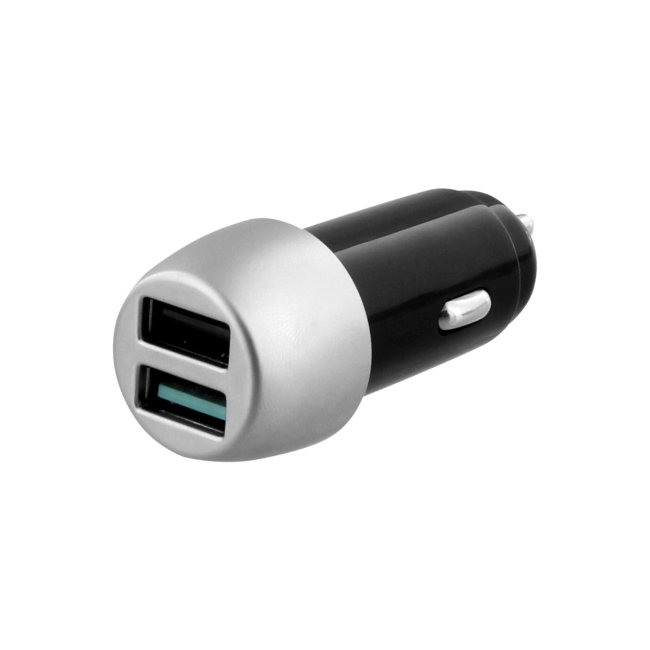 Chargeur Allume-cigare Noir Et Argent Qc 3.0 Tnb