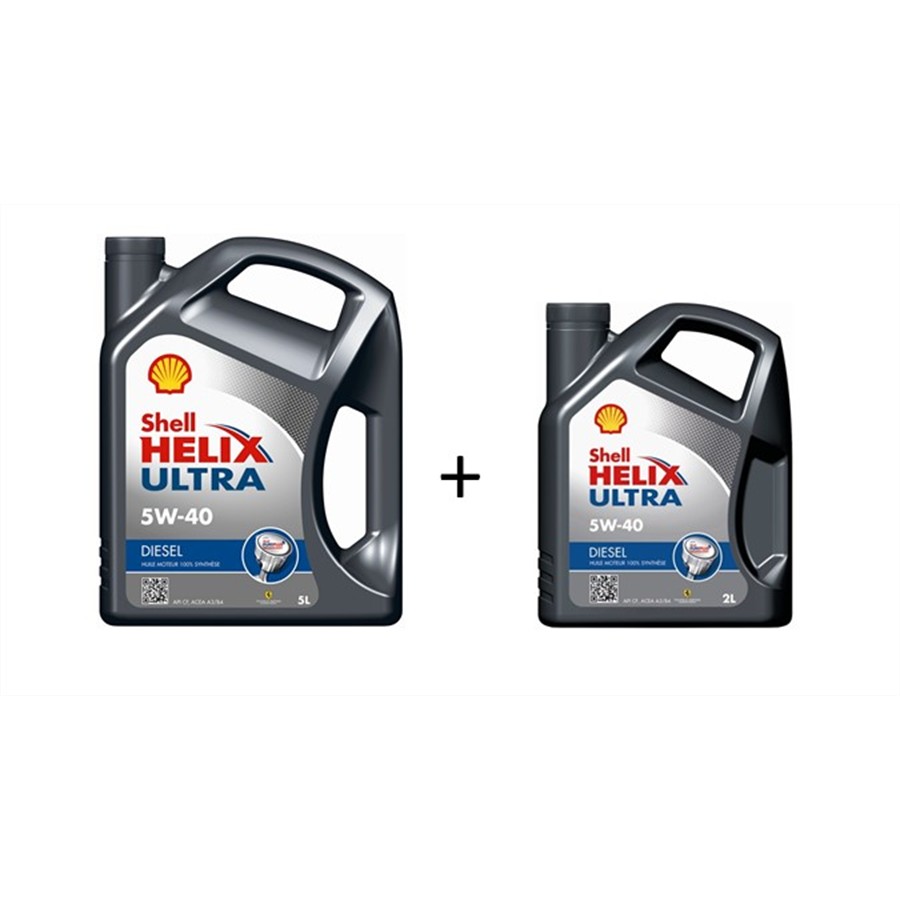 Huile moteur SHELL Helix Ultra 5W40 Diesel 5 L + 2 L : Norauto.fr