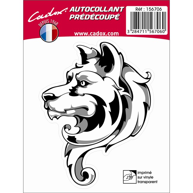 1 Sticker Autocollant Cadox Loup