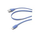 C&acirc;ble plat Lightning CELLULAR LINE bleu