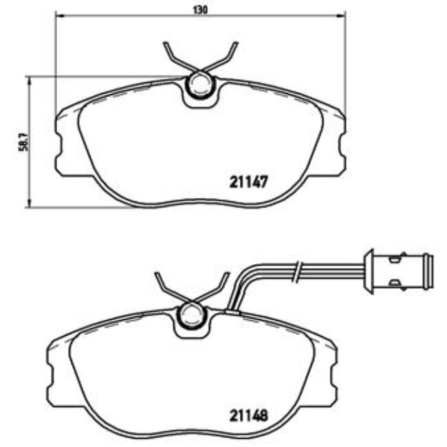 4 Plaquettes De Frein Brembo P23041