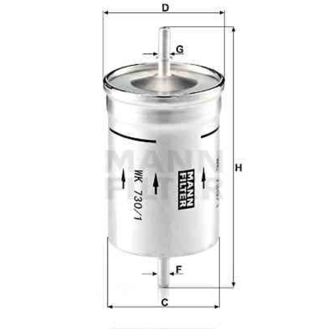 Filtre À Carburant Mann-filter Wk730/1