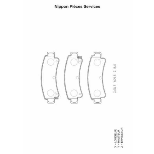 4 Plaquettes De Frein Nps N361n40