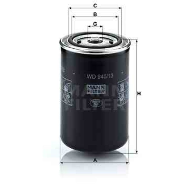 Filtre À Huile Mann-filter Wd940/13