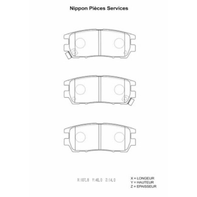 4 Plaquettes De Frein Nps M361i06