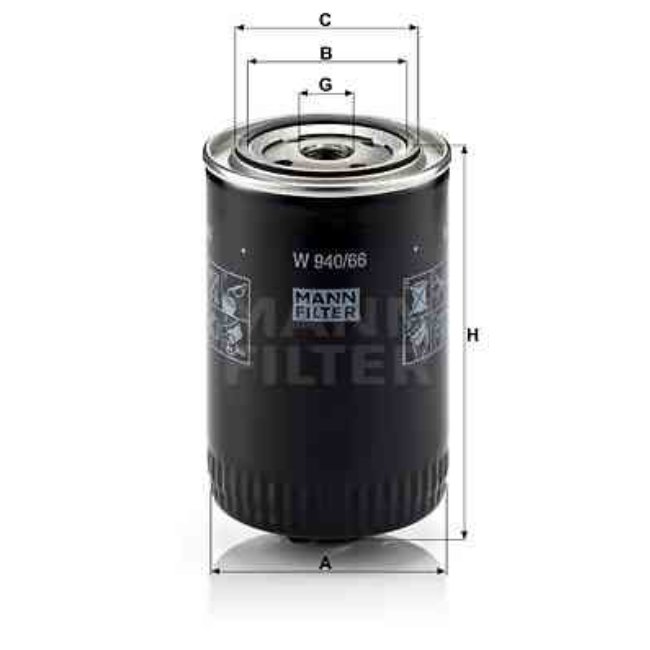Filtre À Huile Mann-filter W940/66