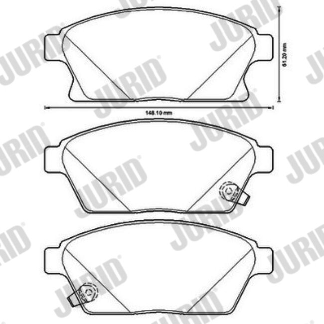4 Plaquettes De Frein Jurid 573325jc