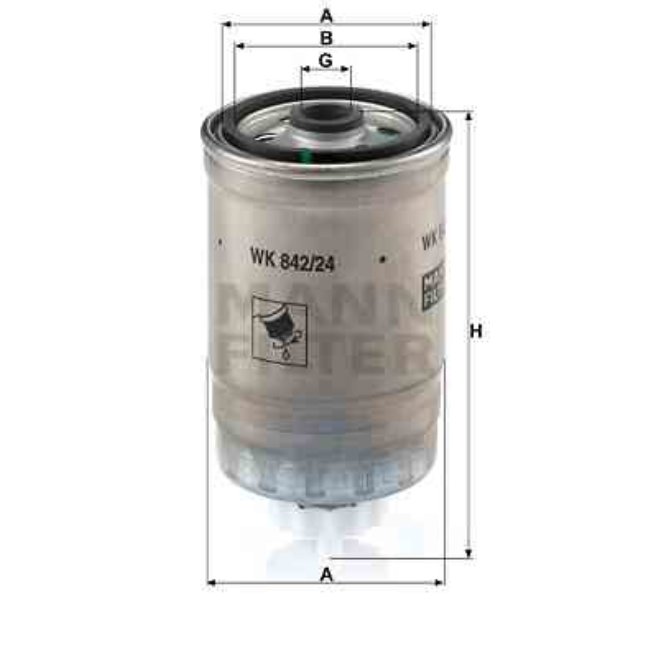 Filtre À Carburant Mann-filter Wk842/24