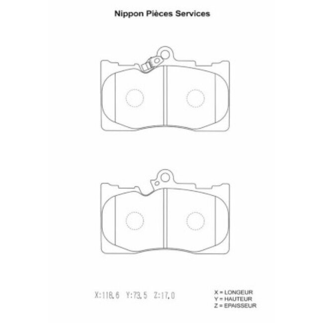 4 Plaquettes De Frein Nps T360a79